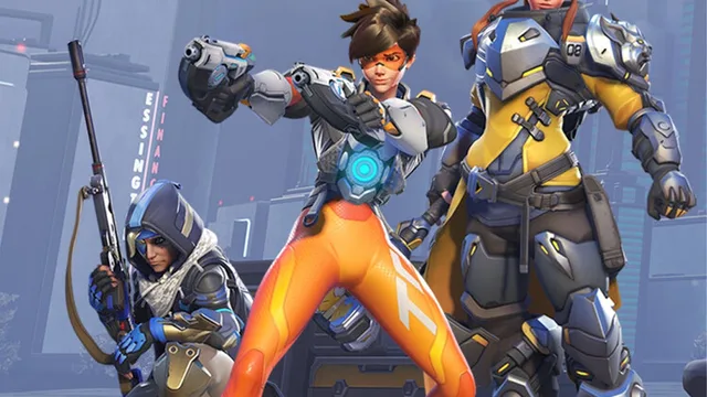 Overwatch hero shooter teamfight screenshot from IGN